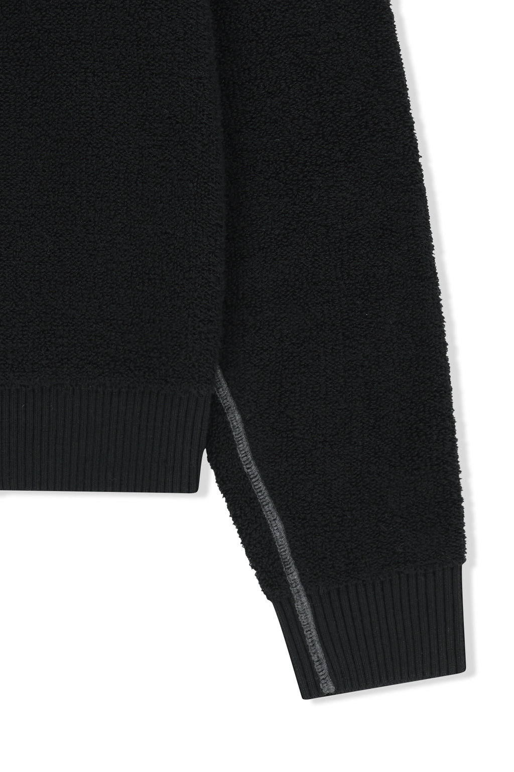 Matin Kim - Boucle Texture Knit Pullover (Black) product image 4 | TRAB K-Fashion Australia