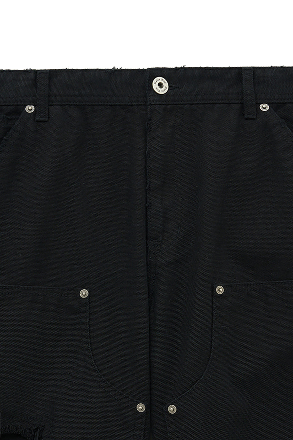 Matin Kim - Distressed Double Knee Work Pants (Black) product image 4 | TRAB K-Fashion Australia