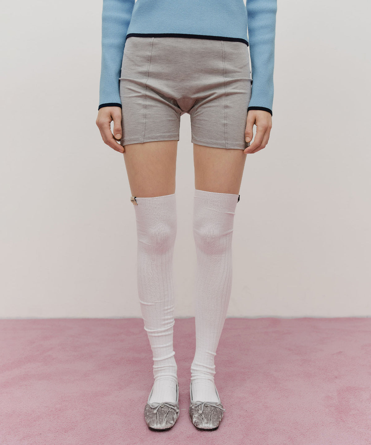Marithe & Francois Girbaud - Over Knee Long Socks (White) product image 4 | TRAB K-Fashion Australia