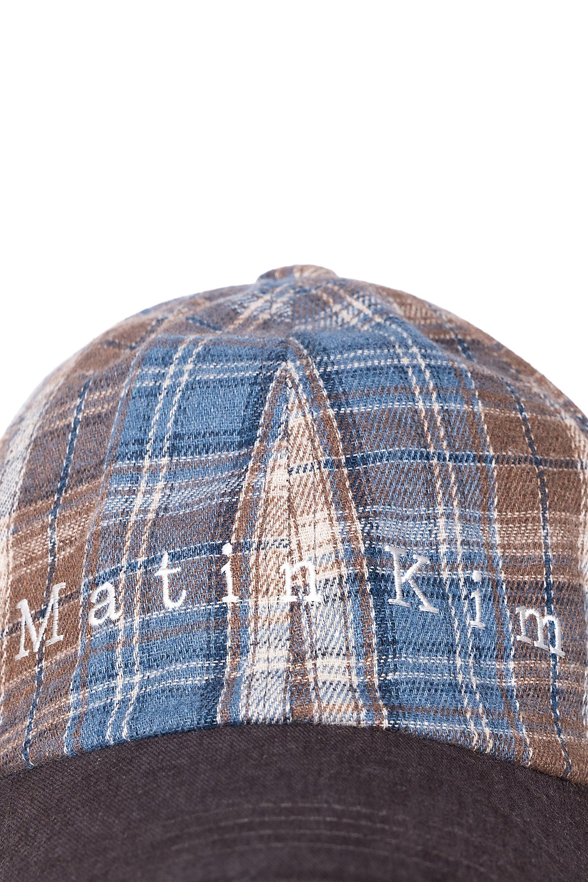 Matin Kim - Matin Contrast Brim Check Ball Cap (Brown) product image 4 | TRAB K-Fashion Australia