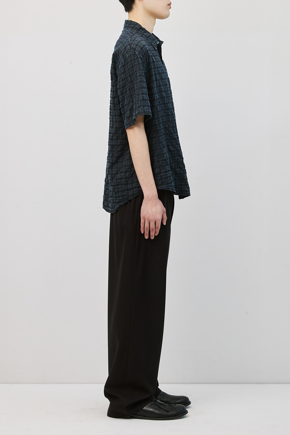 Hatchingroom - Arrow Shirt Over Dyed Check (Blue) product image 9 | TRAB K-Fashion Australia