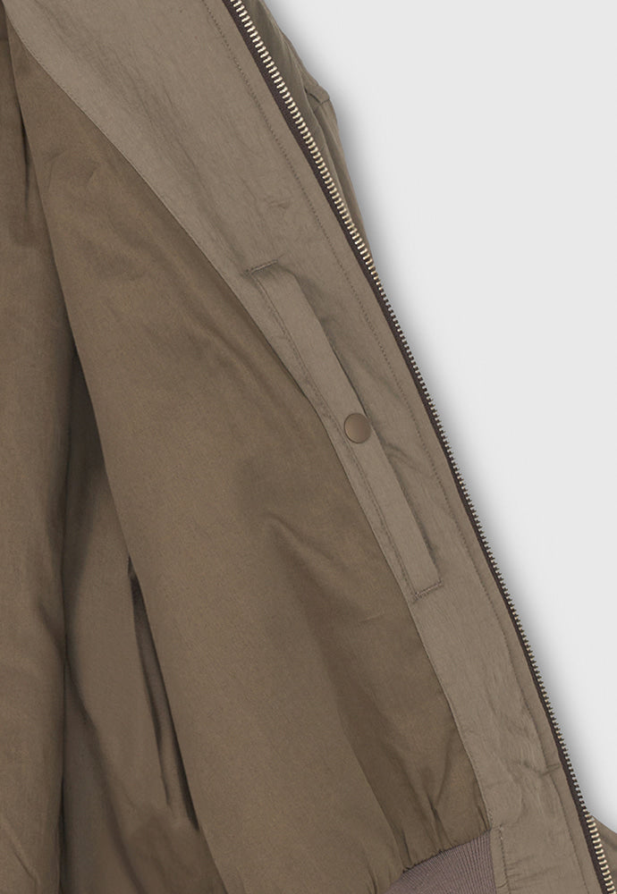 Tonywack - Silk Blend Brushed Bomber Jacket (Pale Olive) product image 17 | TRAB K-Fashion Australia