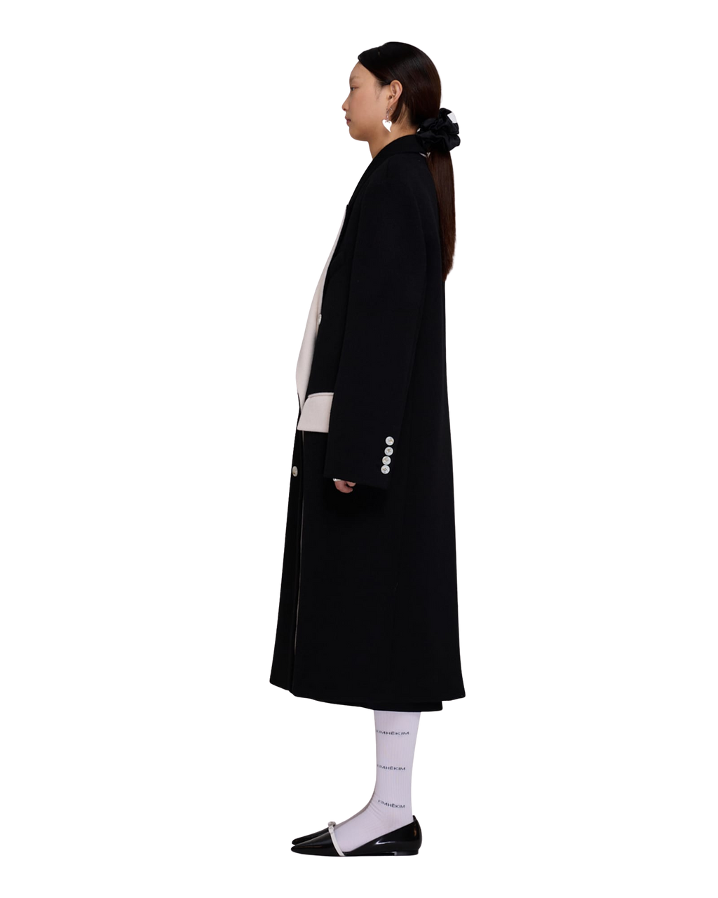 Kimhe Kim - Bi Color Double Breasted Coat (Black/Ivory) product image 9 | TRAB K-Fashion Australia