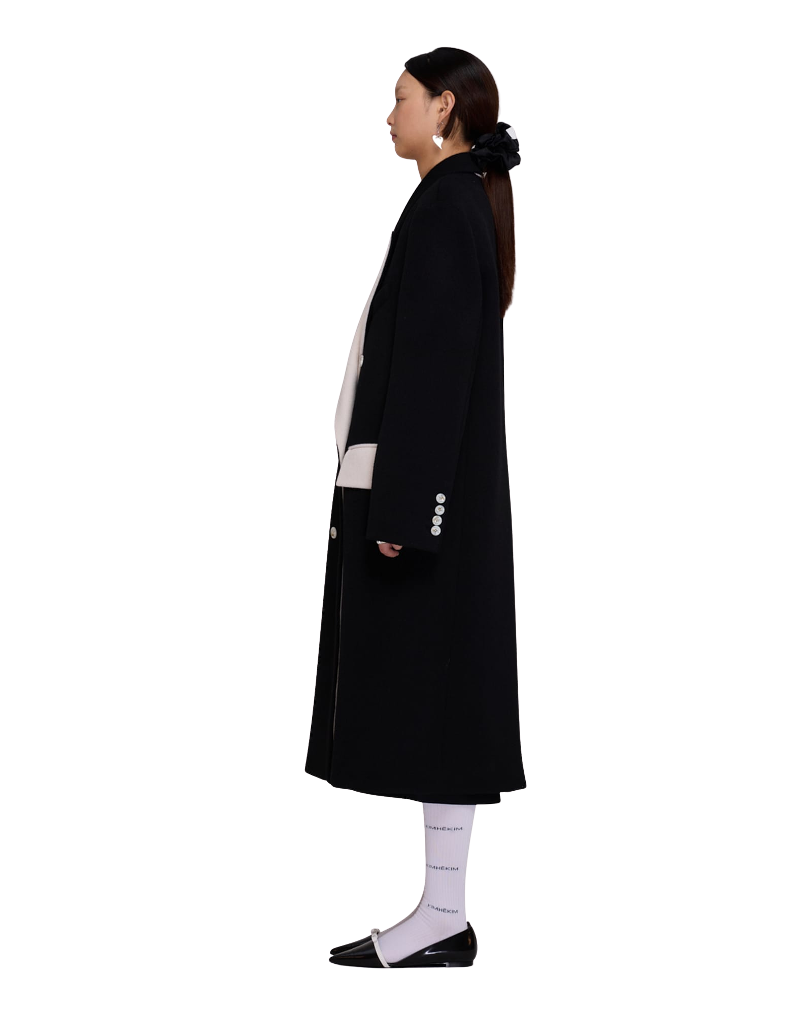 Kimhe Kim - Bi Color Double Breasted Coat (Black/Ivory) product image 9 | TRAB K-Fashion Australia