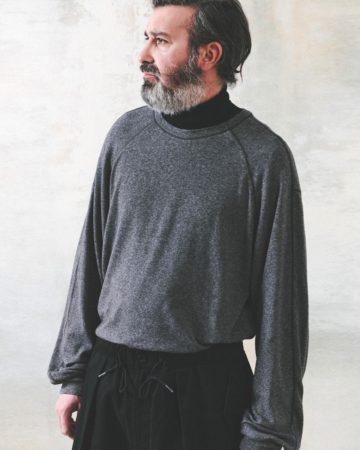 Eastlogue - Wool Binder L.s T-shirts (Melange Grey) product image 2 | TRAB K-Fashion Australia