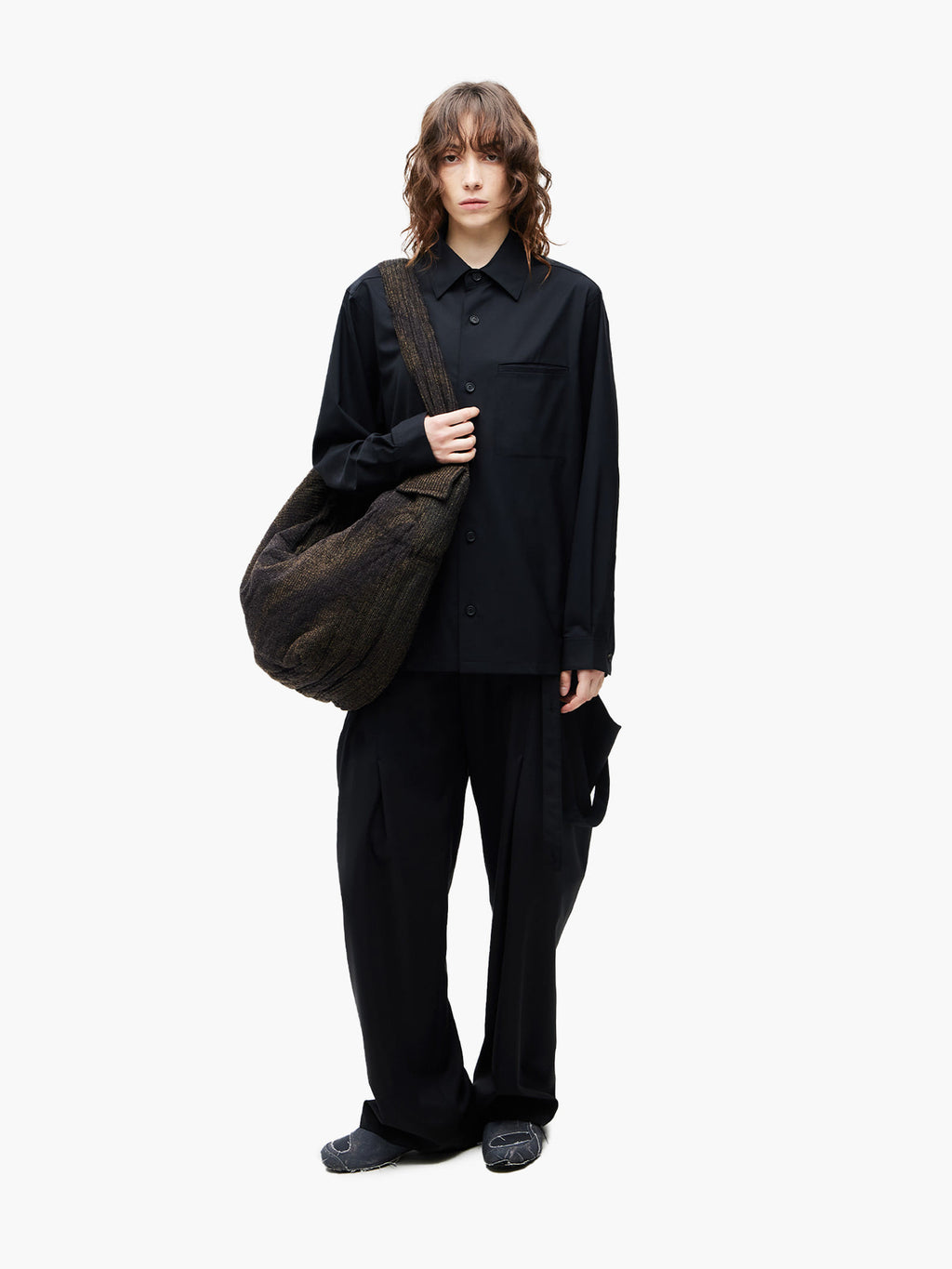 Jiyong Kim - Layered Panel Trousers (Black) product image 2 | TRAB K-Fashion Australia