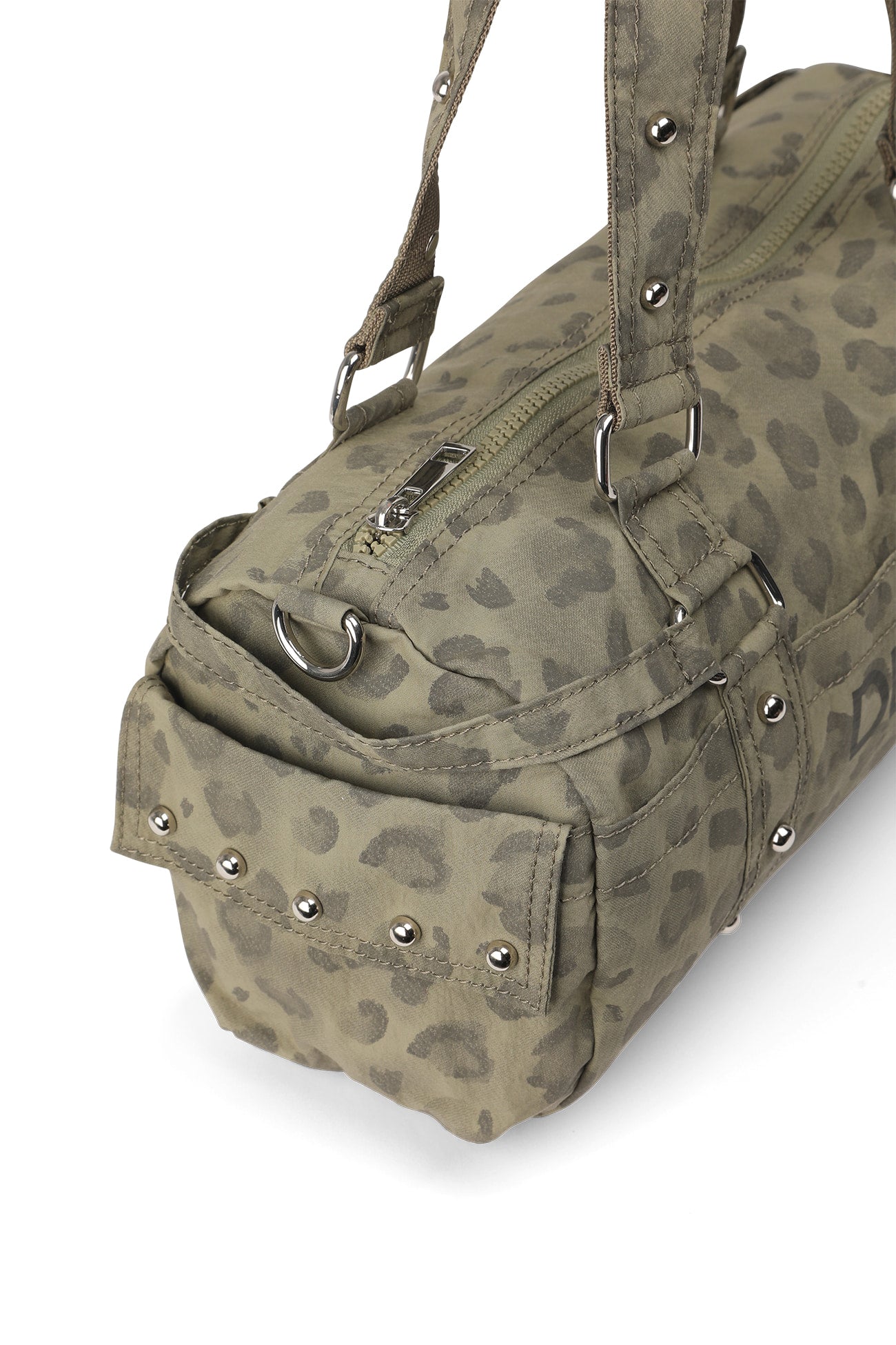 Deinet - Logo Leopard Duffle Mini Bag (Khaki) product image 9 | TRAB K-Fashion Australia