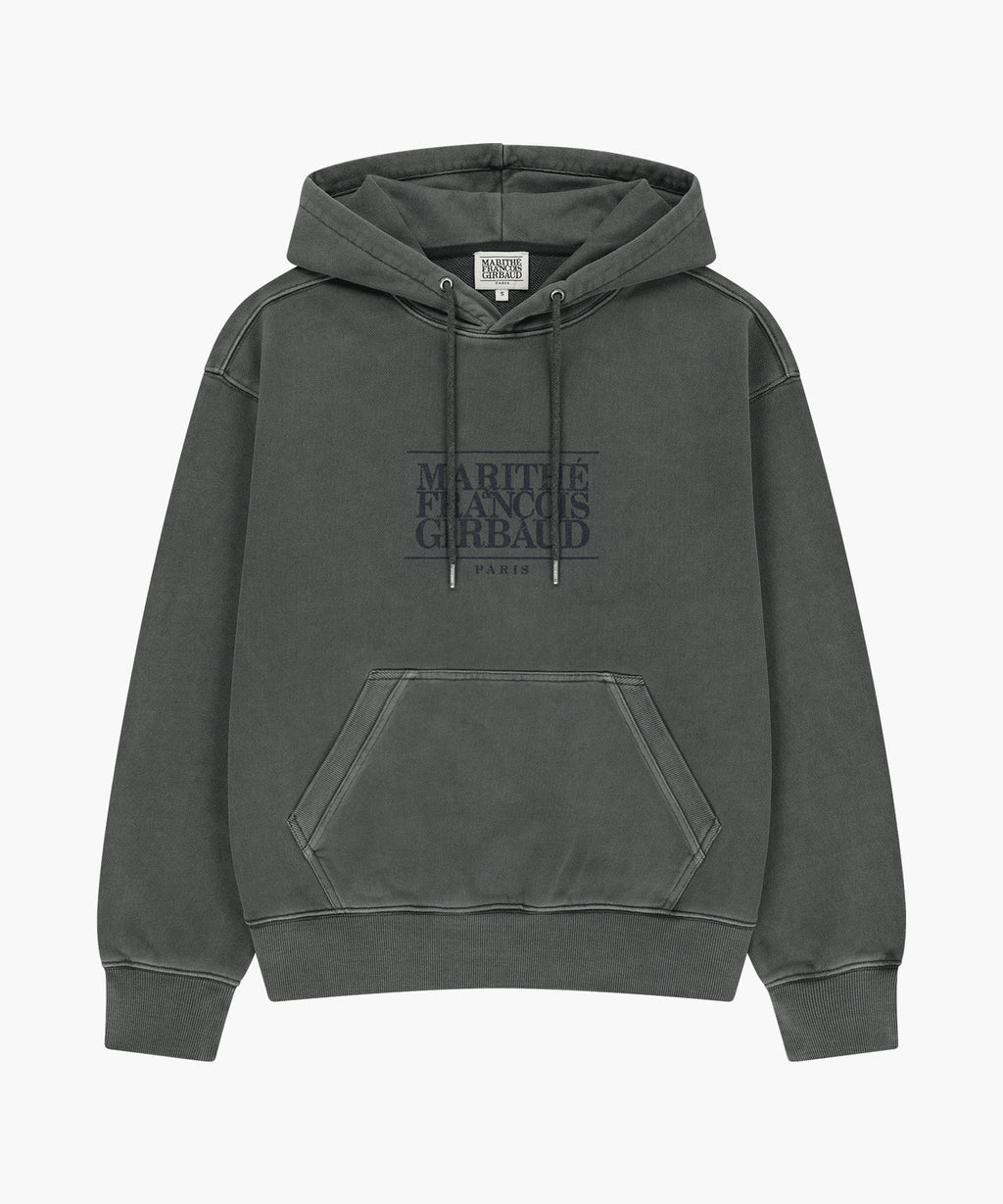 Marithe & Francois Girbaud - Crack Classic Logo Dyeing Oversized Hoodie (Charcoal) product image 5 | TRAB K-Fashion Australia