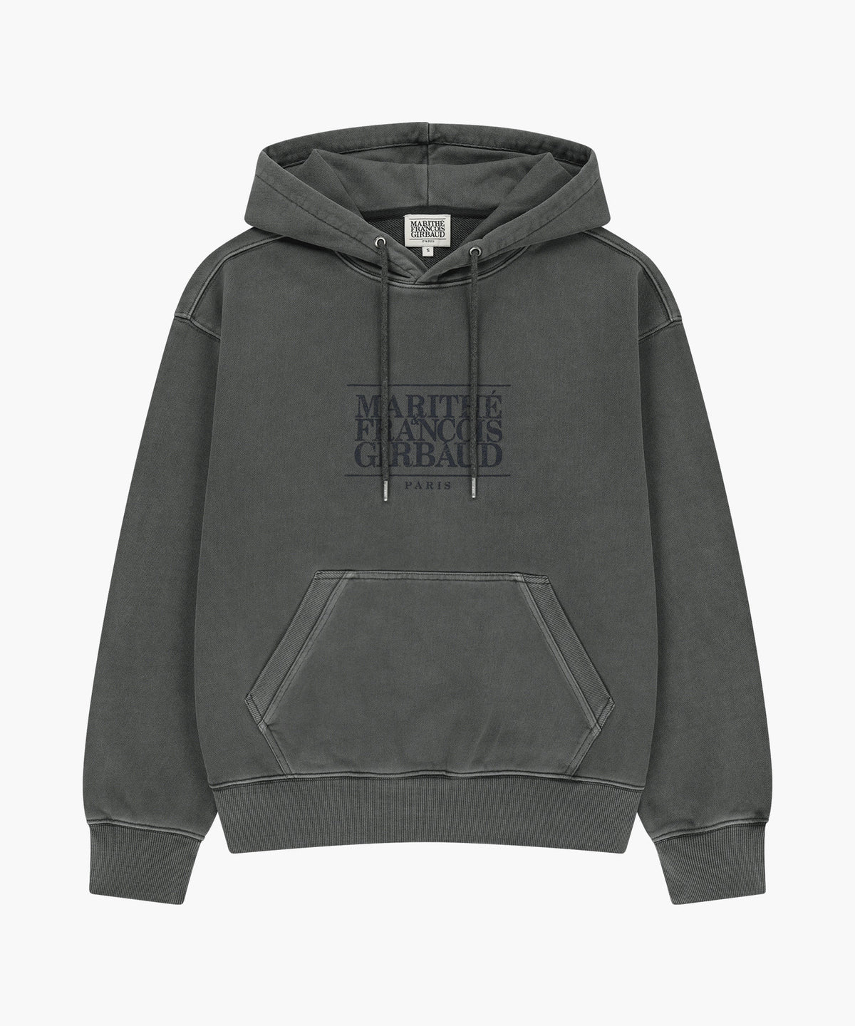 Marithe & Francois Girbaud - Crack Classic Logo Dyeing Oversized Hoodie (Charcoal) product image 5 | TRAB K-Fashion Australia