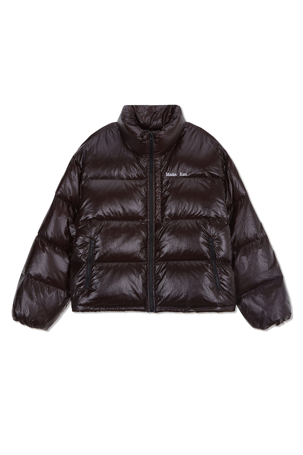 Matin Kim - Small Logo Volume Down Jumper (Dark Brown) product image 1 | TRAB K-Fashion Australia