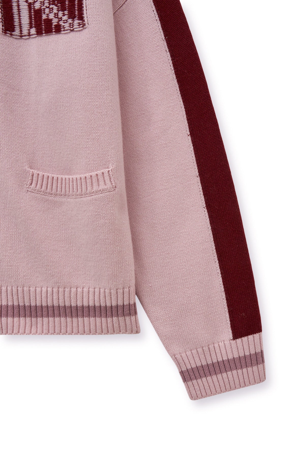 Matin Kim - Matin Kim Initial Knit Zip Up (Pink) product image 4 | TRAB K-Fashion Australia