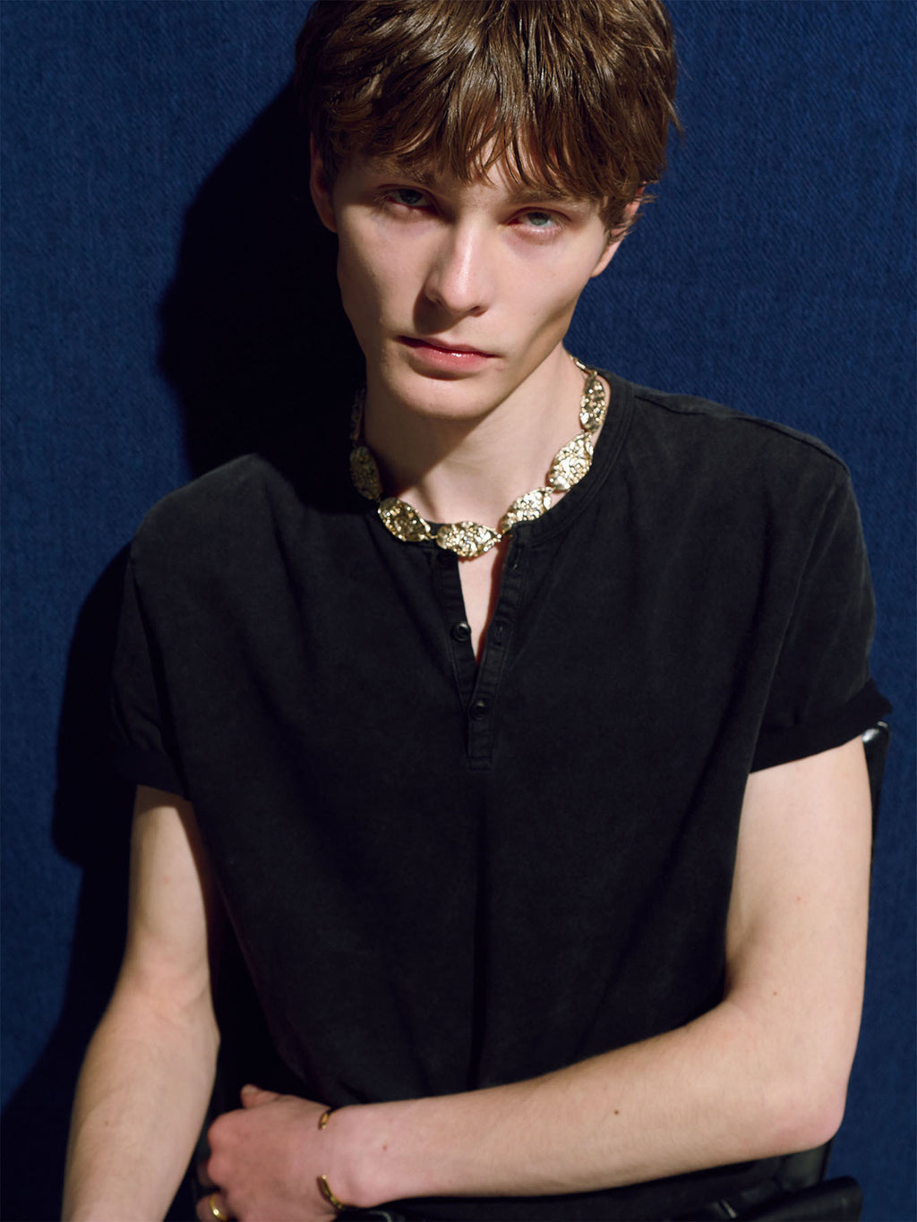 Tonywack - Garment Dyed Henley Neck Top (Vintage Black) product image 7 | TRAB K-Fashion Australia