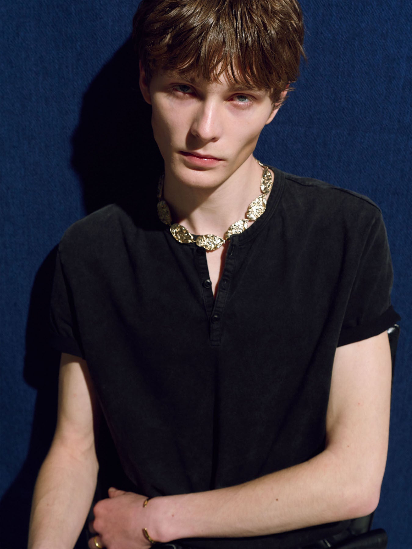 Tonywack - Garment Dyed Henley Neck Top (Vintage Black) product image 7 | TRAB K-Fashion Australia
