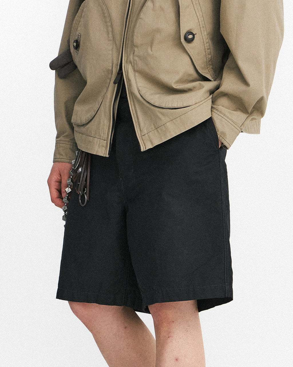 Eastlogue - Belted Cattleman Shorts (Black Linen) product image 7 | TRAB K-Fashion Australia