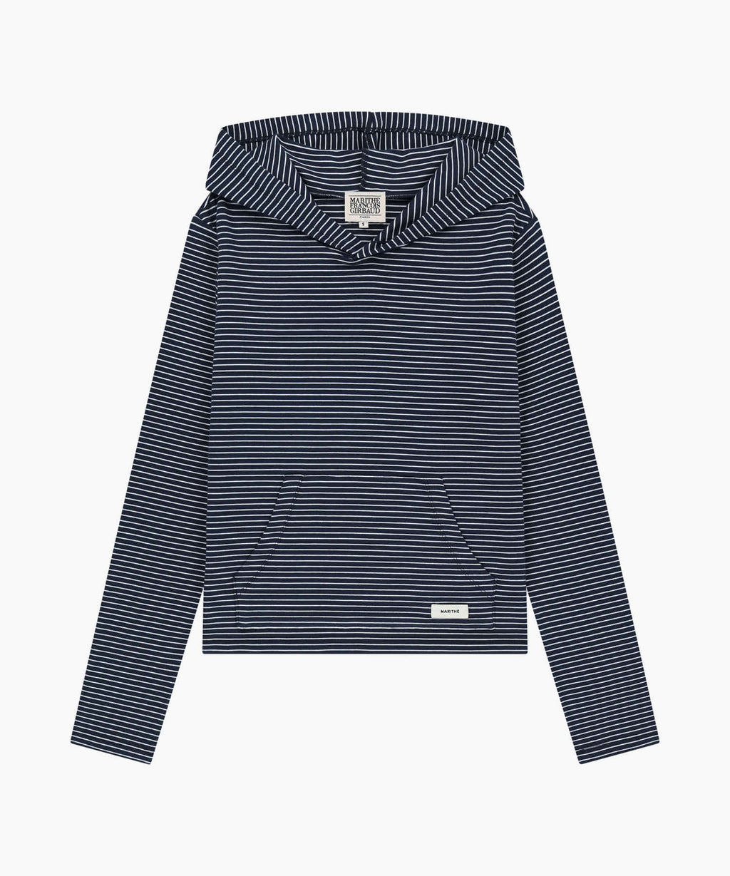 Marithe & Francois Girbaud - Basic Hoodie Long Sleeve (Navy Stripe) product image 5 | TRAB K-Fashion Australia