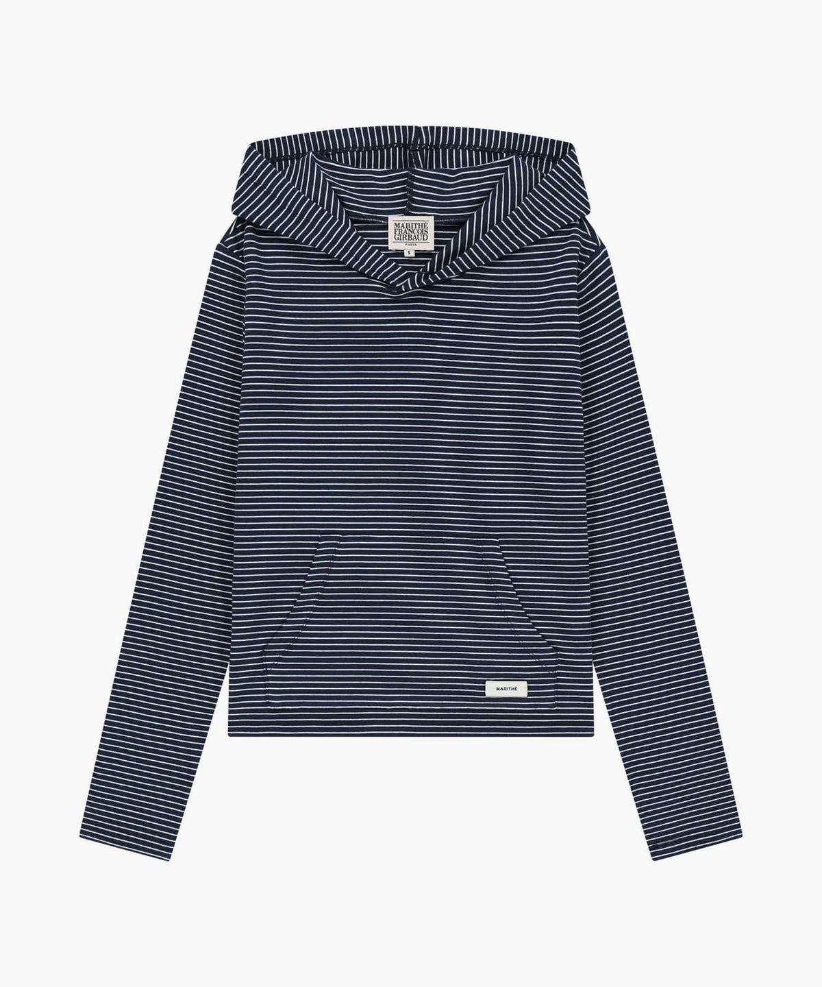 Marithe & Francois Girbaud - Basic Hoodie Long Sleeve (Navy Stripe) product image 5 | TRAB K-Fashion Australia