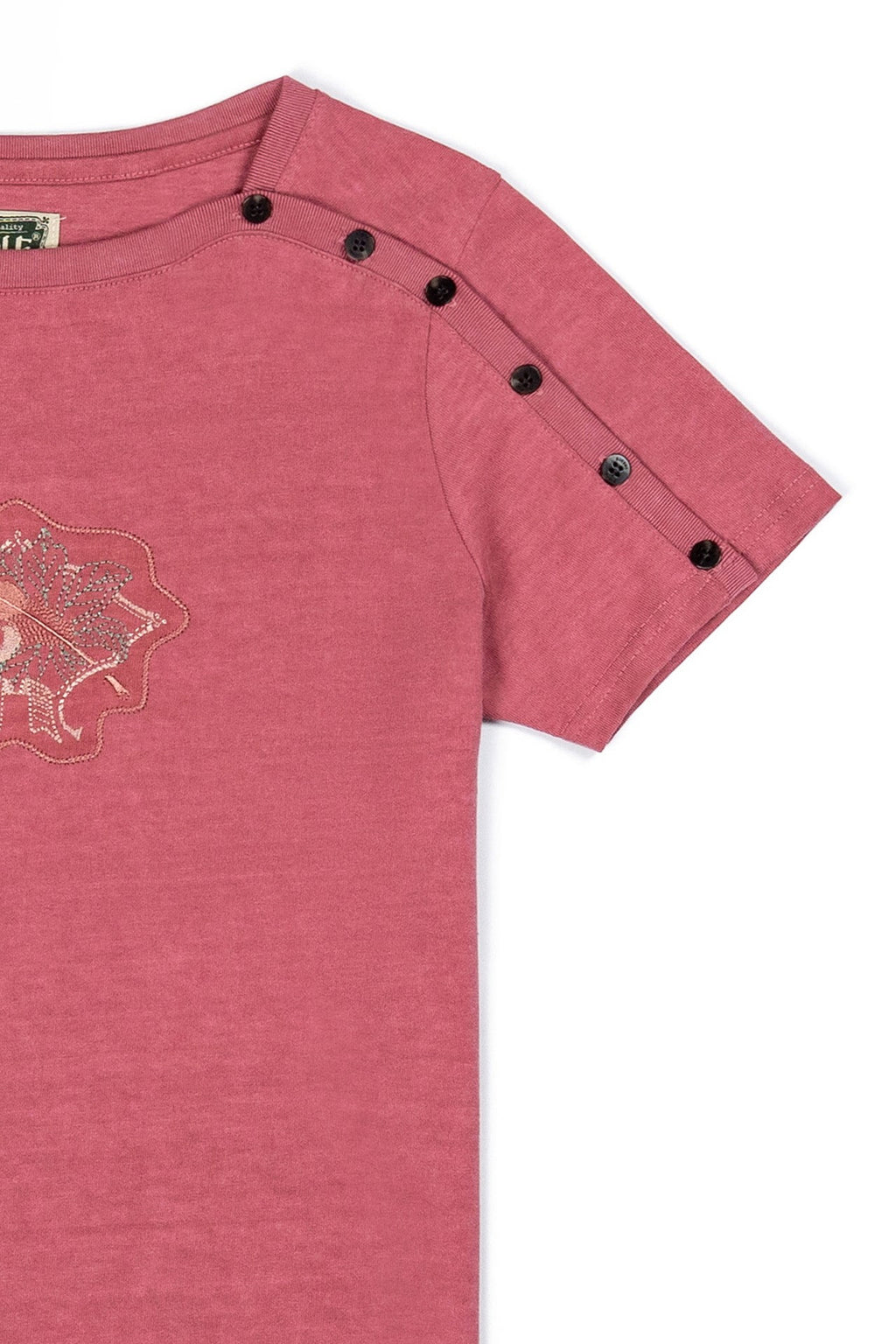Ioedle - Freefall Fastening Boat Neck T-Shirt (Red) product image 5 | TRAB K-Fashion Australia