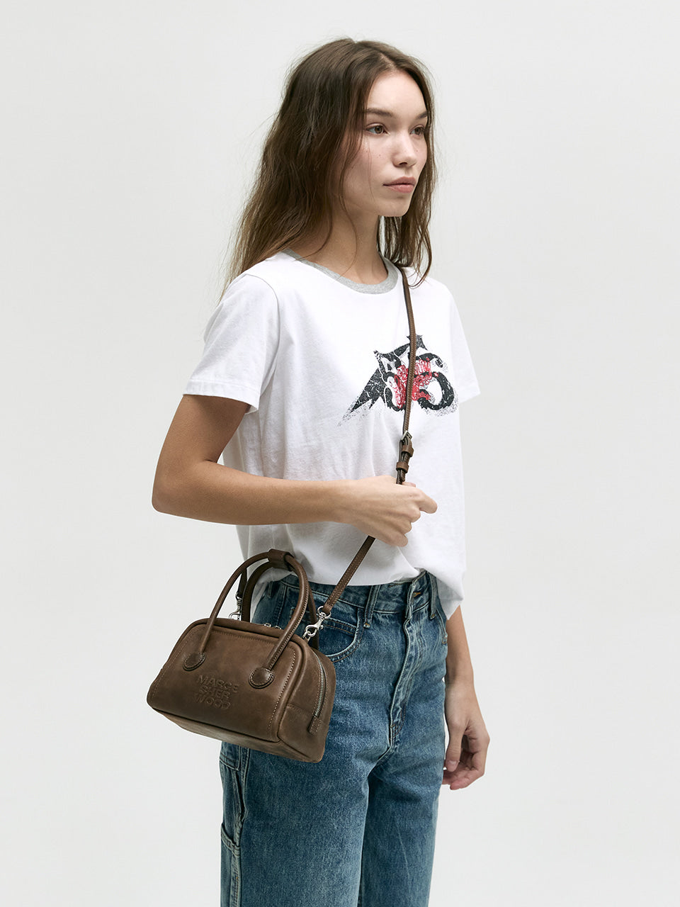 Marge Sherwood - Soft Tote Mini (Washed Brown Pull-Up) product image 2 | TRAB K-Fashion Australia