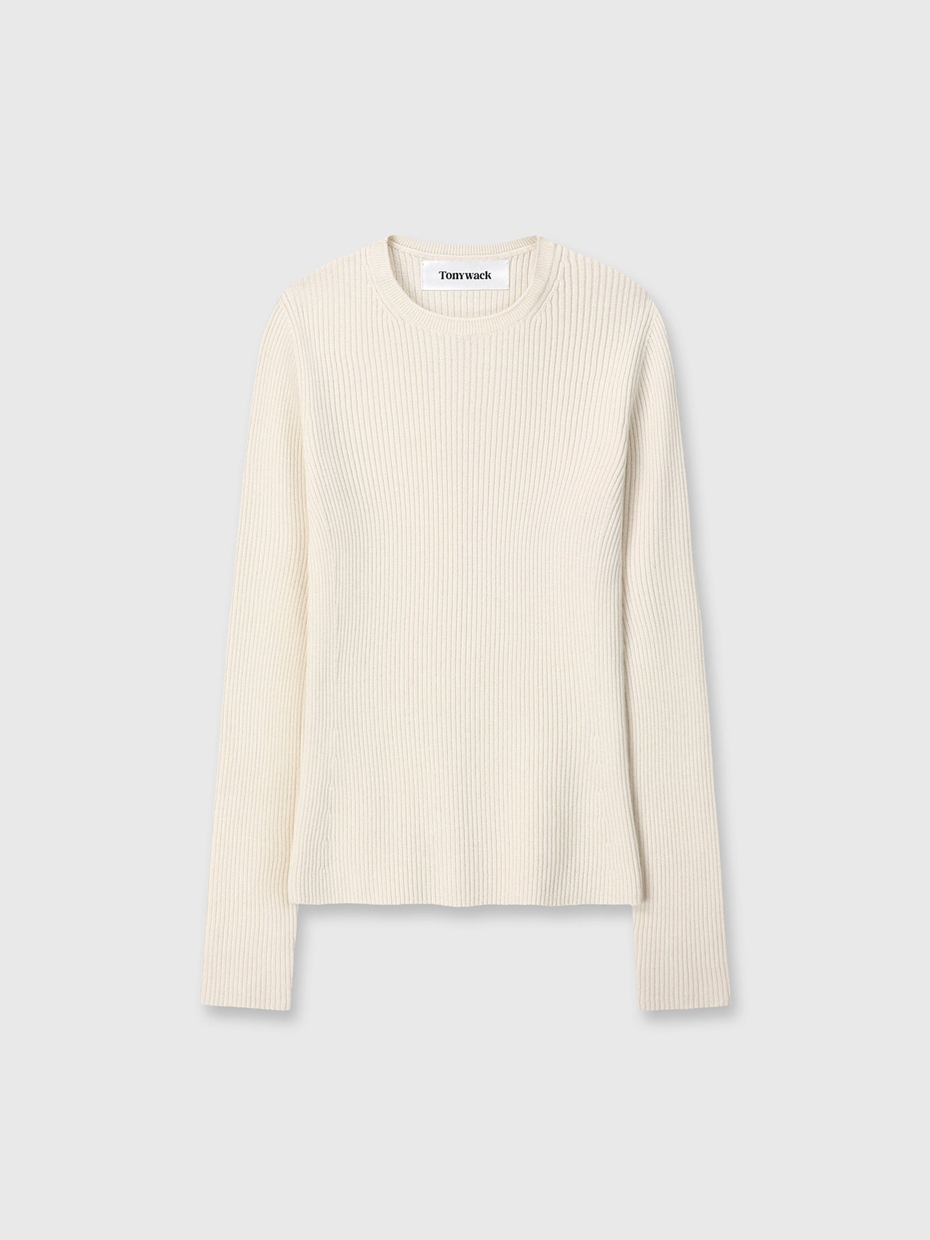 Tonywack - Super Fine Wool Ribbed Sweater (Ivory) product image 7 | TRAB K-Fashion Australia