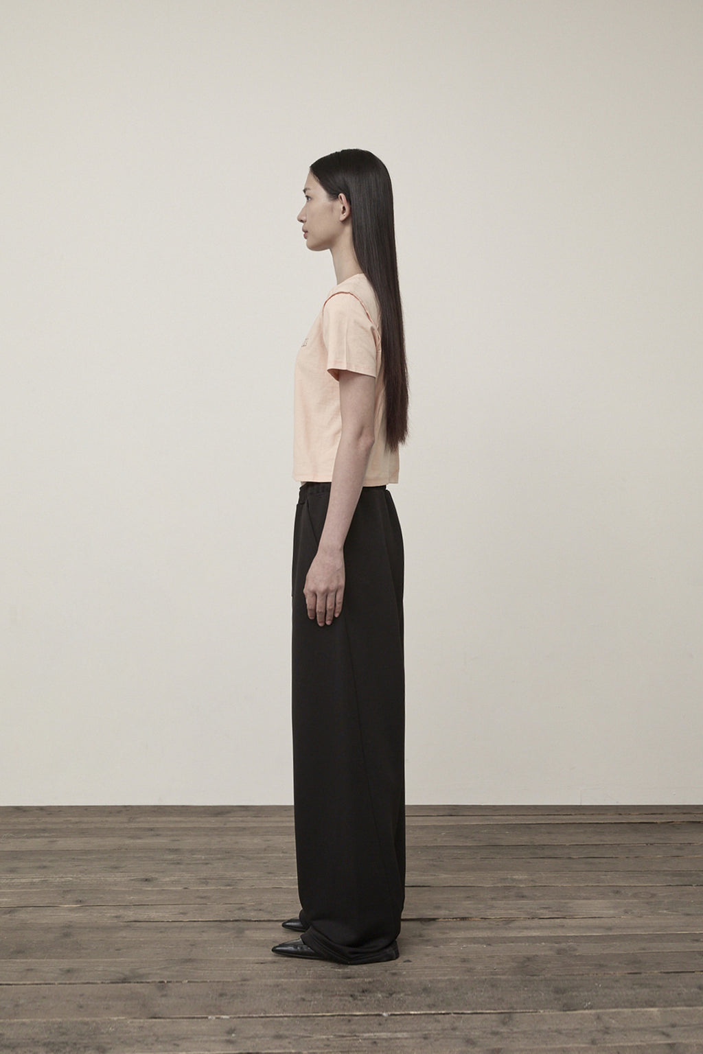 Matin Kim - Diagonal Logo Reversible Crop Top (Light Orange) product image 8 | TRAB K-Fashion Australia