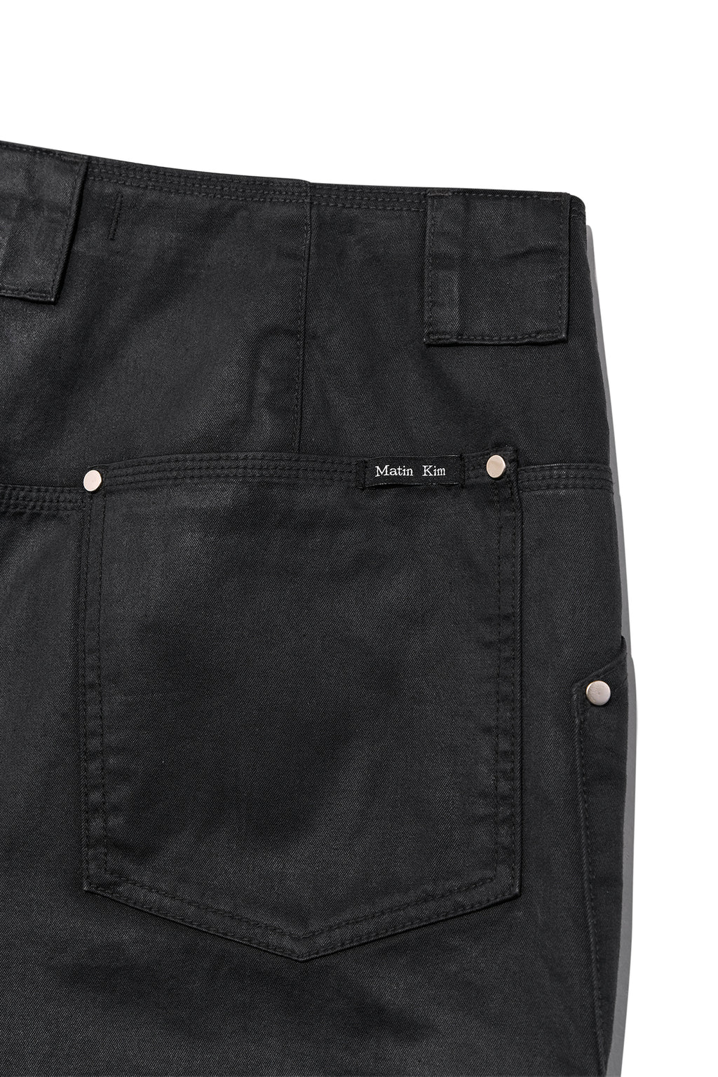 Matin Kim - Coated Cotton Bermuda Pants (Charcoal) product image 6 | TRAB K-Fashion Australia