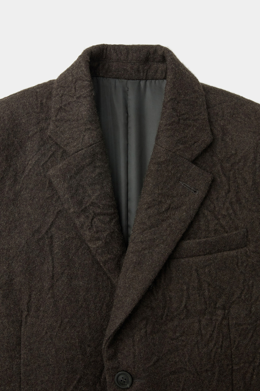 Coor - Crease Washed Wool Single Coat (Dark Brown) product image 5 | TRAB K-Fashion Australia