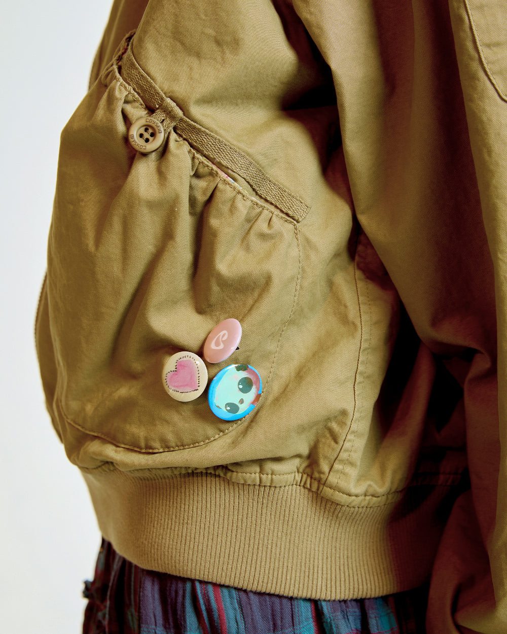 Coyseio - Dusty Cotton Bomber Jacket (Beige) product image 10 | TRAB K-Fashion Australia