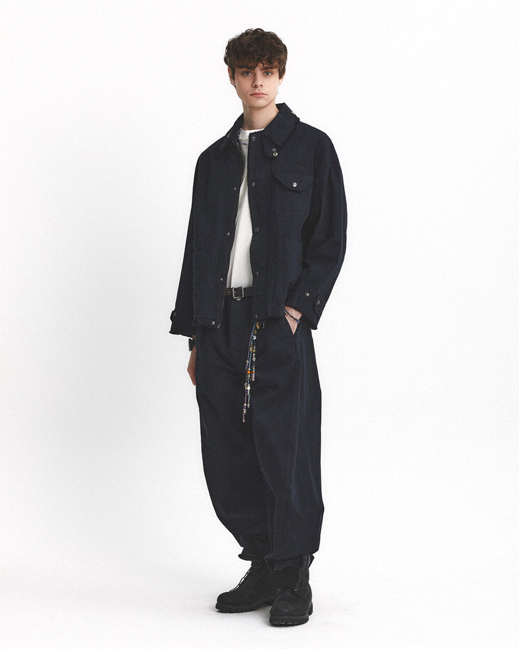 Eastlogue - Cinch Back Curved Pants (Black 2) product image 4 | TRAB K-Fashion Australia