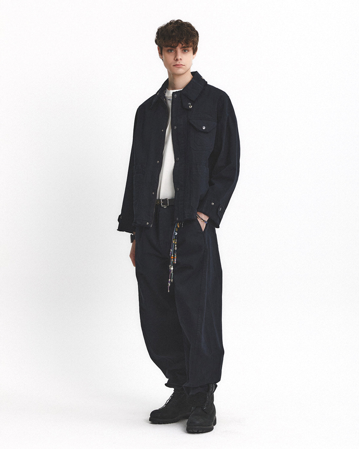 Eastlogue - Cinch Back Curved Pants (Black 2) product image 4 | TRAB K-Fashion Australia