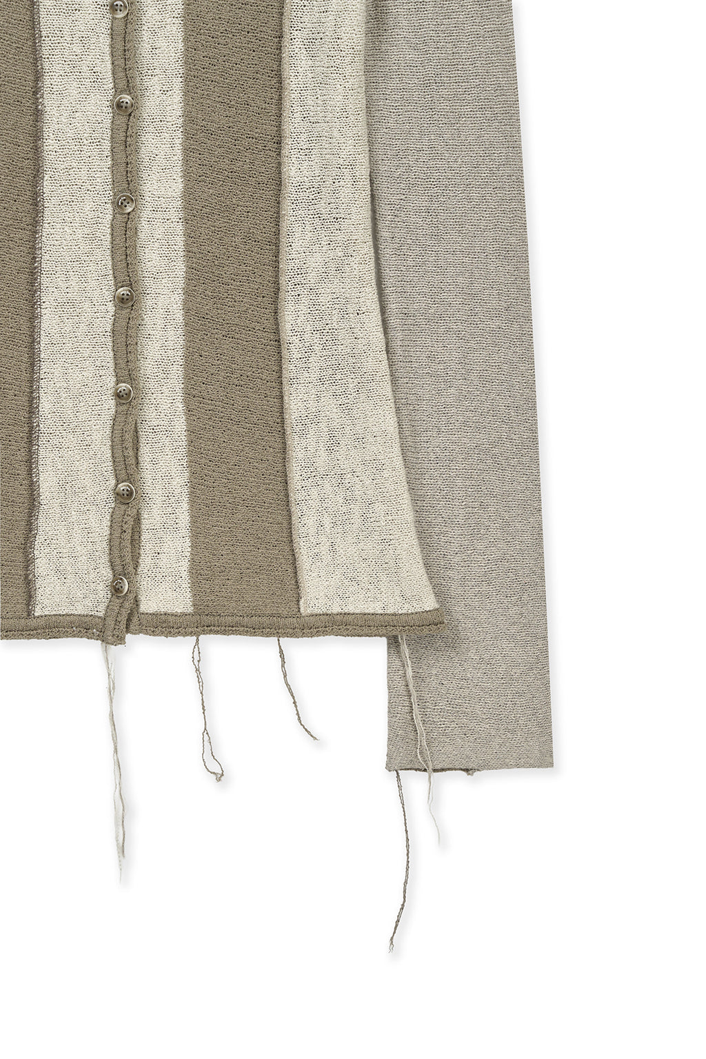 Matin Kim - Color Block Slim Knit Cardigan (Beige) product image 4 | TRAB K-Fashion Australia
