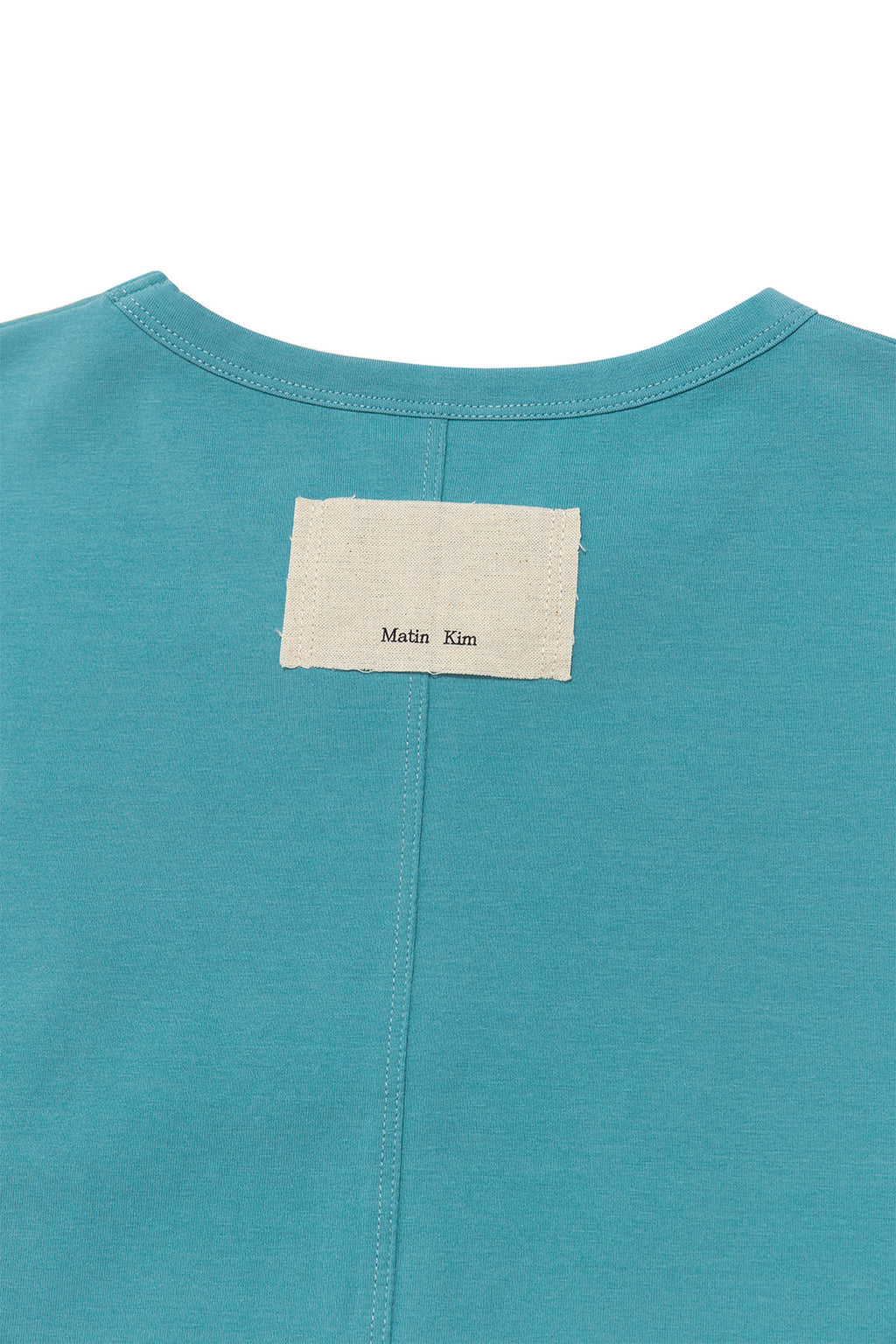 Matin Kim - Stitch Printing Detail Crop Top (Turquoise Blue) product image 4 | TRAB K-Fashion Australia