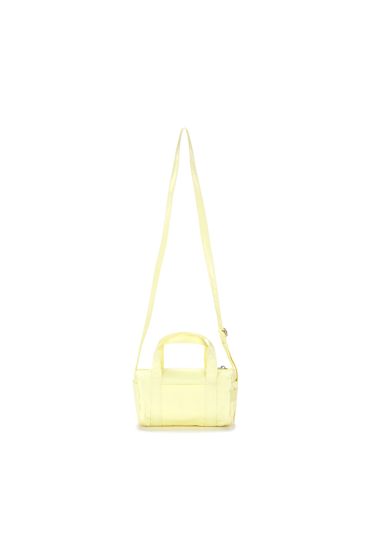 Matin Kim - Glossy Logo Sporty Mini Duffel Bag (Light Yellow) product image 4 | TRAB K-Fashion Australia