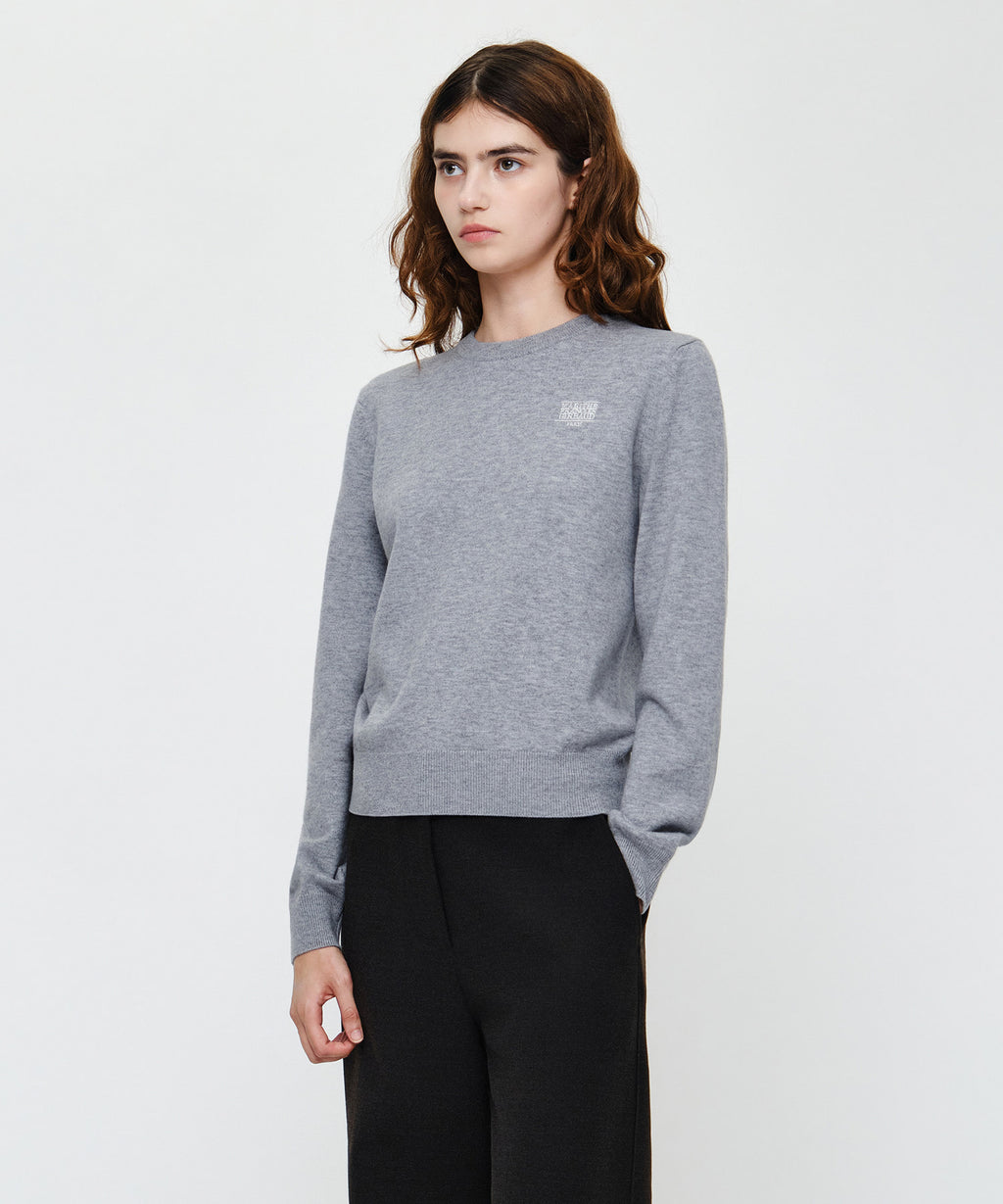 Marithe & Francois Girbaud - Small Classic Logo Knit Pullover (Melange Gray) product image 2 | TRAB K-Fashion Australia