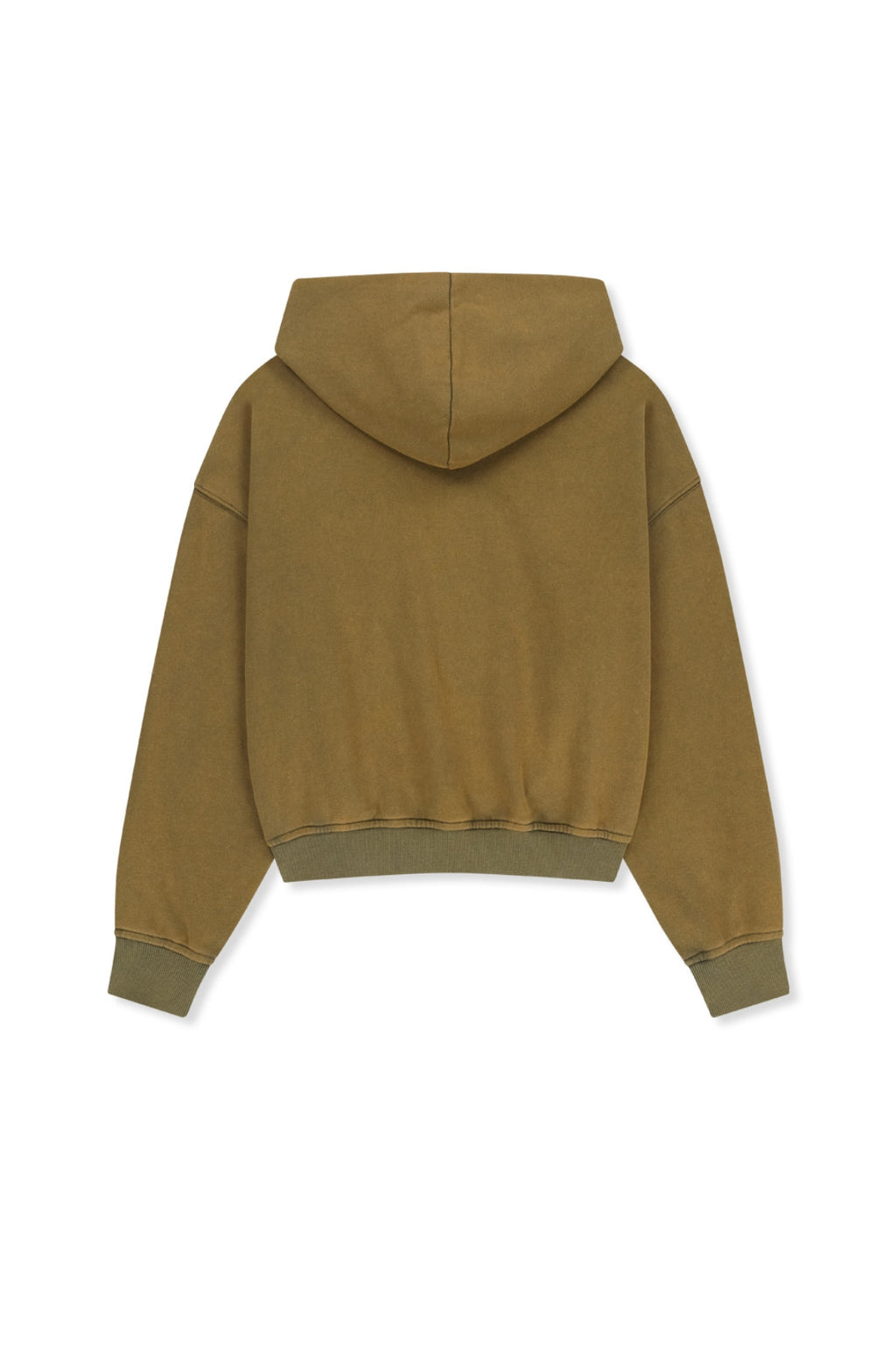 Matin Kim - Washed Calligraphy Logo Hoody Top (Khaki) product image 2 | TRAB K-Fashion Australia