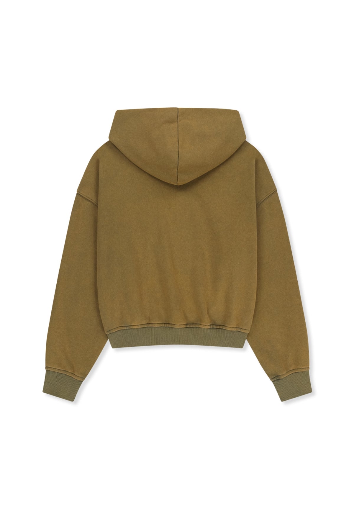 Matin Kim - Washed Calligraphy Logo Hoody Top (Khaki) product image 2 | TRAB K-Fashion Australia