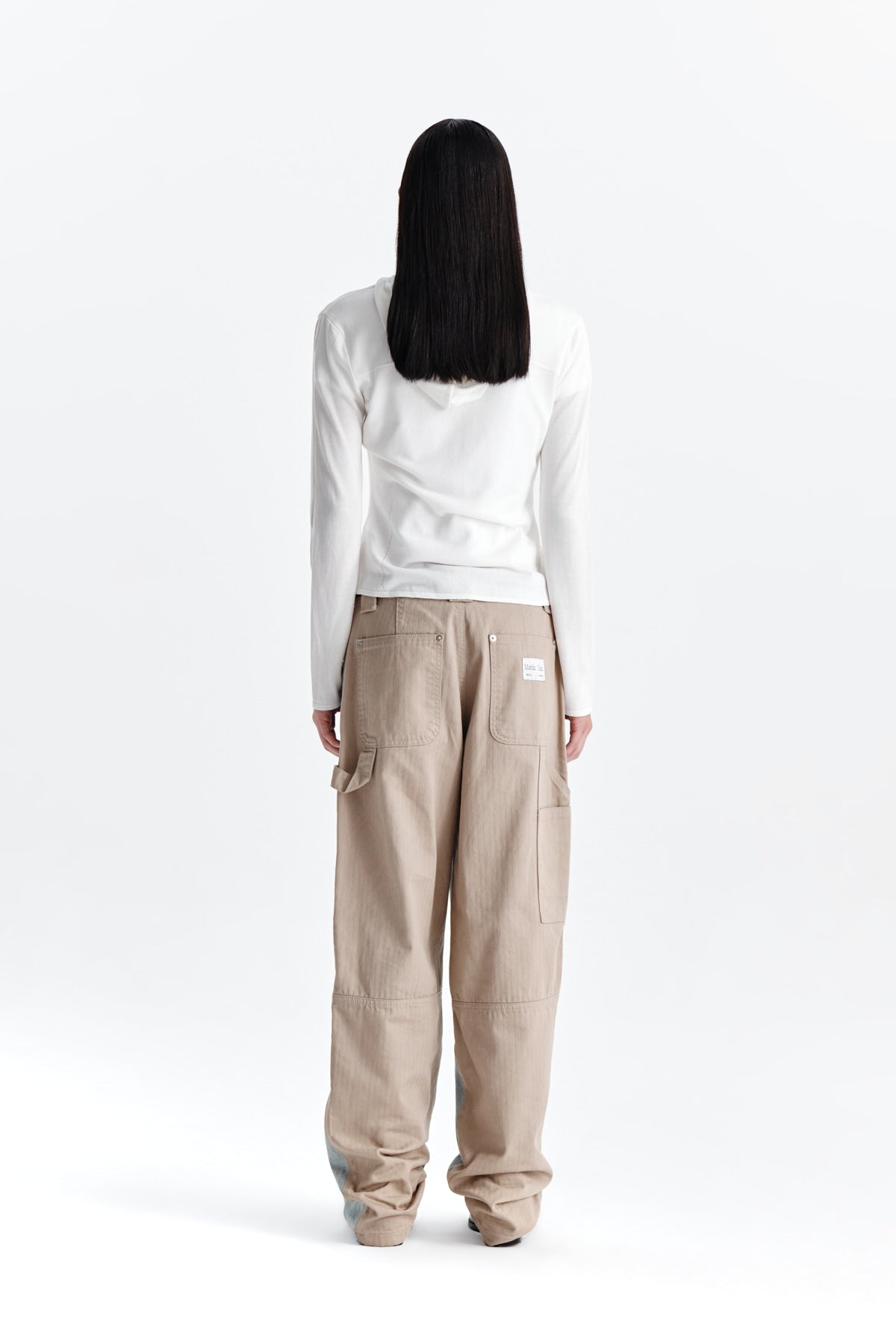 Matin Kim - Sleeve Hole Point Hoody Knit Zip Up (White) product image 7 | TRAB K-Fashion Australia
