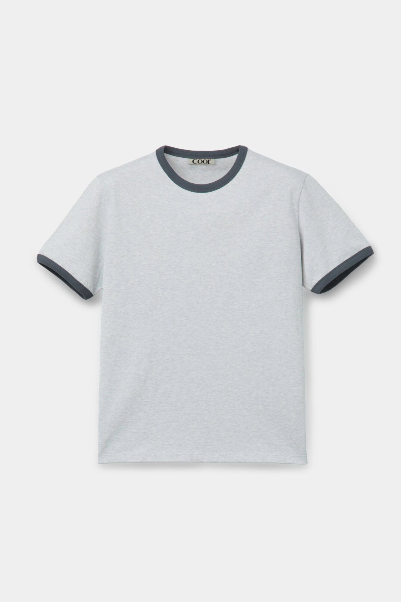 Coor - Cotton Ringer T-Shirt (Melange Gray) product image 1 | TRAB K-Fashion Australia
