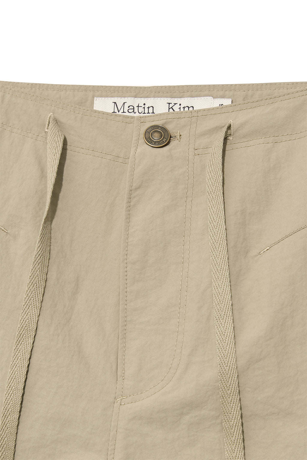 Matin Kim - Nylon String Half Pants (Beige) product image 3 | TRAB K-Fashion Australia