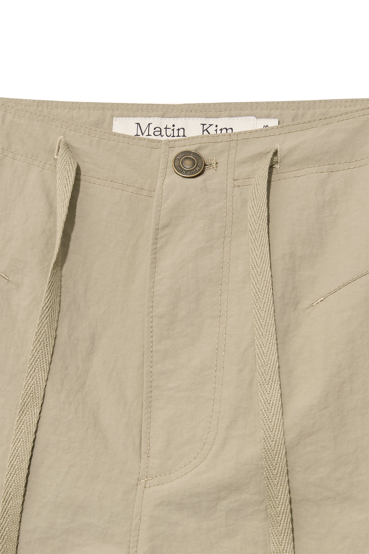 Matin Kim - Nylon String Half Pants (Beige) product image 3 | TRAB K-Fashion Australia