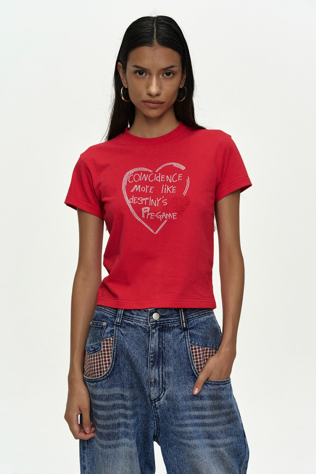 Andersson Bell - (essential) Baby Heartfix T-Shirt (Red) product image 1 | TRAB K-Fashion Australia
