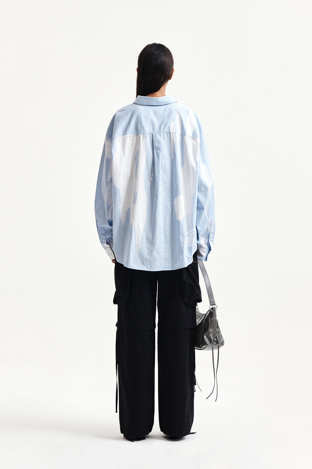 Matin Kim - Embroidery Small Logo Shirt (Light Blue) product image 7 | TRAB K-Fashion Australia