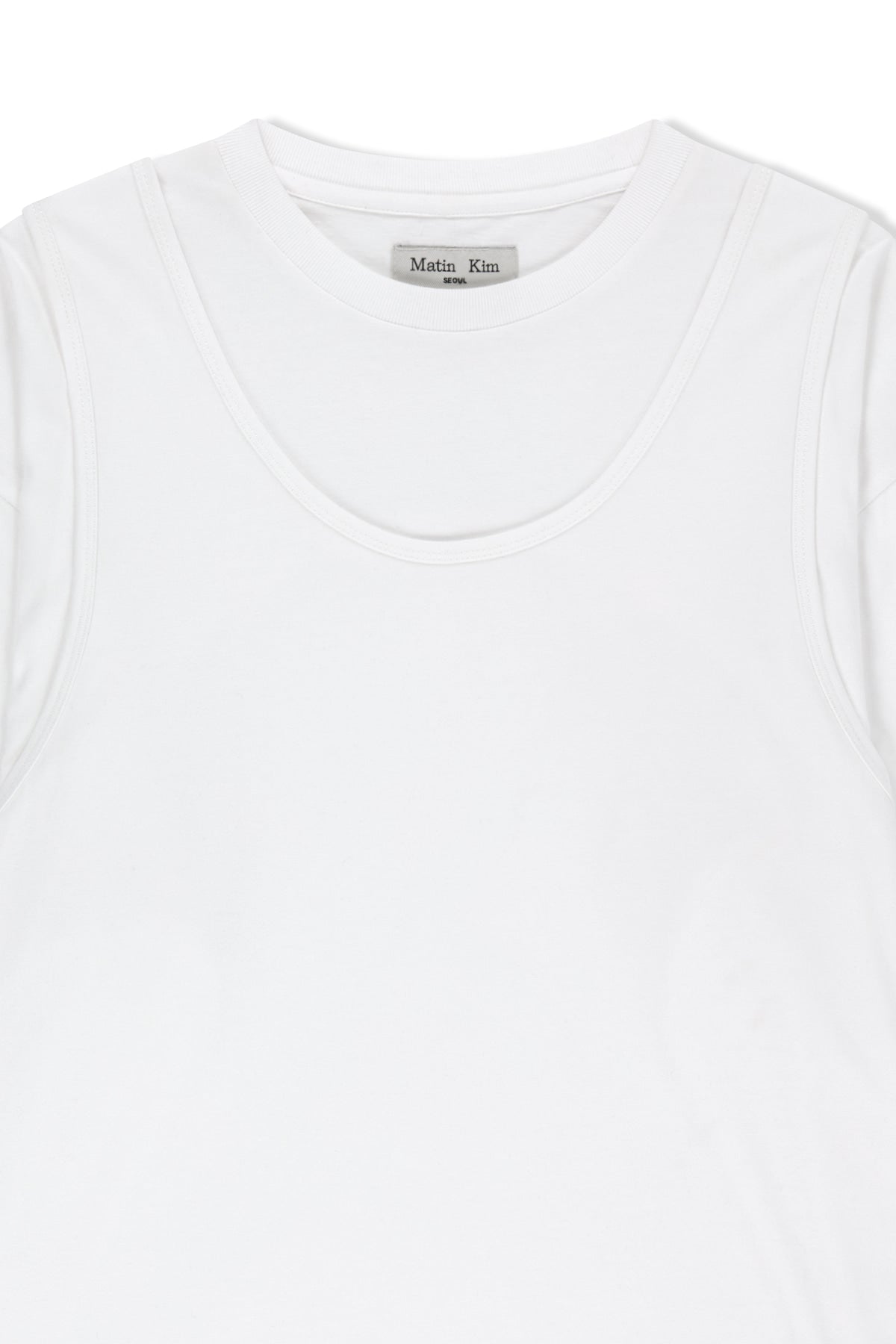 Matin Kim - Cross Back Layered Top (White) product image 3 | TRAB K-Fashion Australia