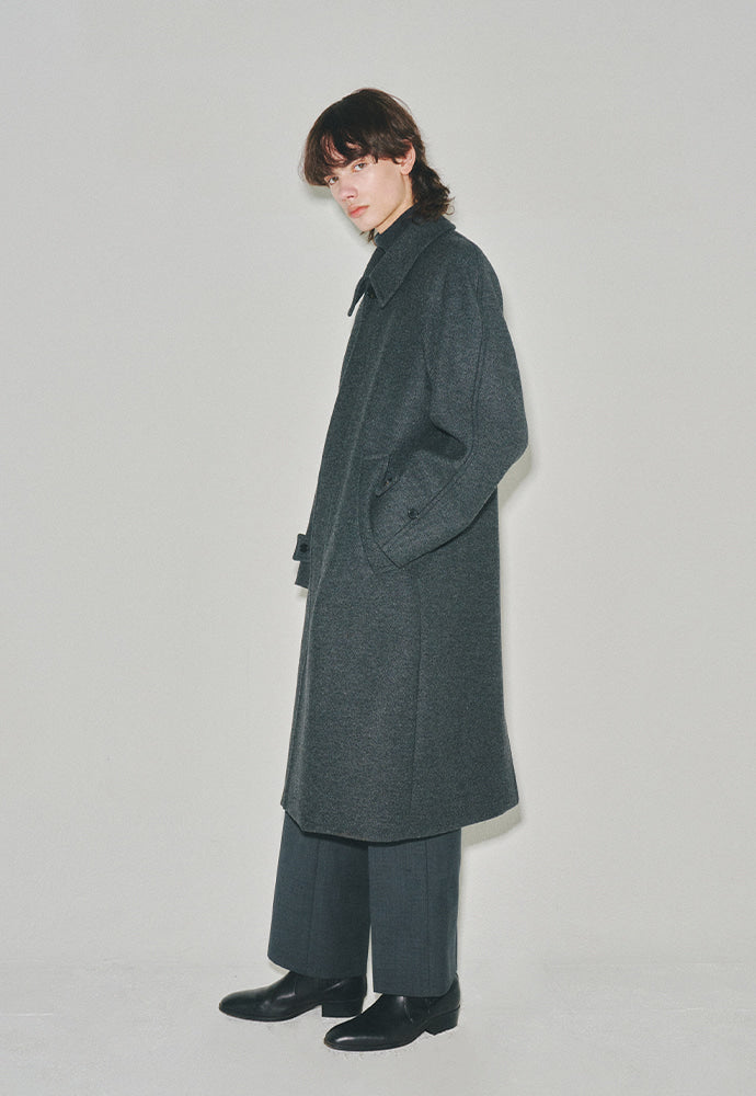 Tonywack - Brushed Wool Mac Over Coat (Twill Grey) product image 2 | TRAB K-Fashion Australia
