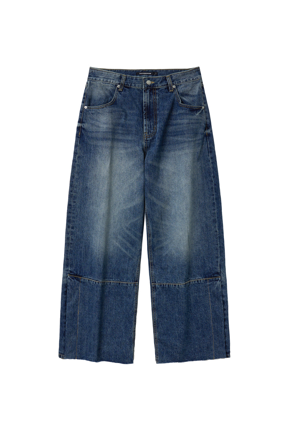 Hatchingroom - Flare Button Jeans Washed (Blue) product image 1 | TRAB K-Fashion Australia