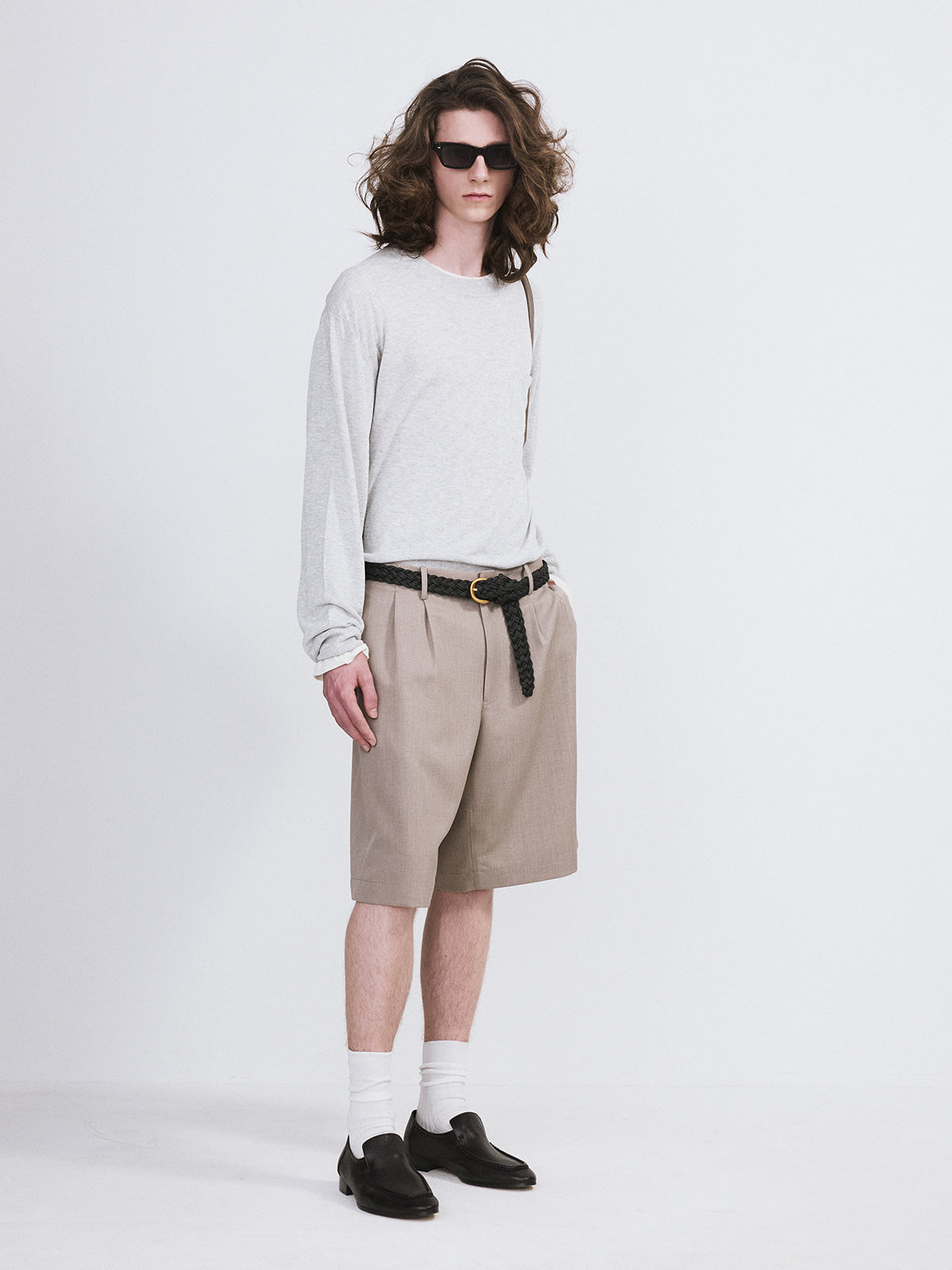 Recto - Loose Fit Knit Top (Light Grey) product image 3 | TRAB K-Fashion Australia