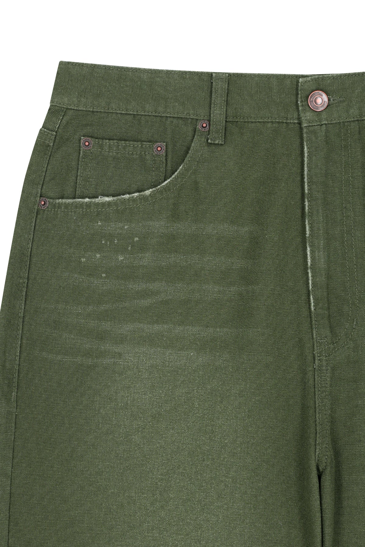 Matin Kim - Distressed Denim Pants (Khaki) product image 4 | TRAB K-Fashion Australia