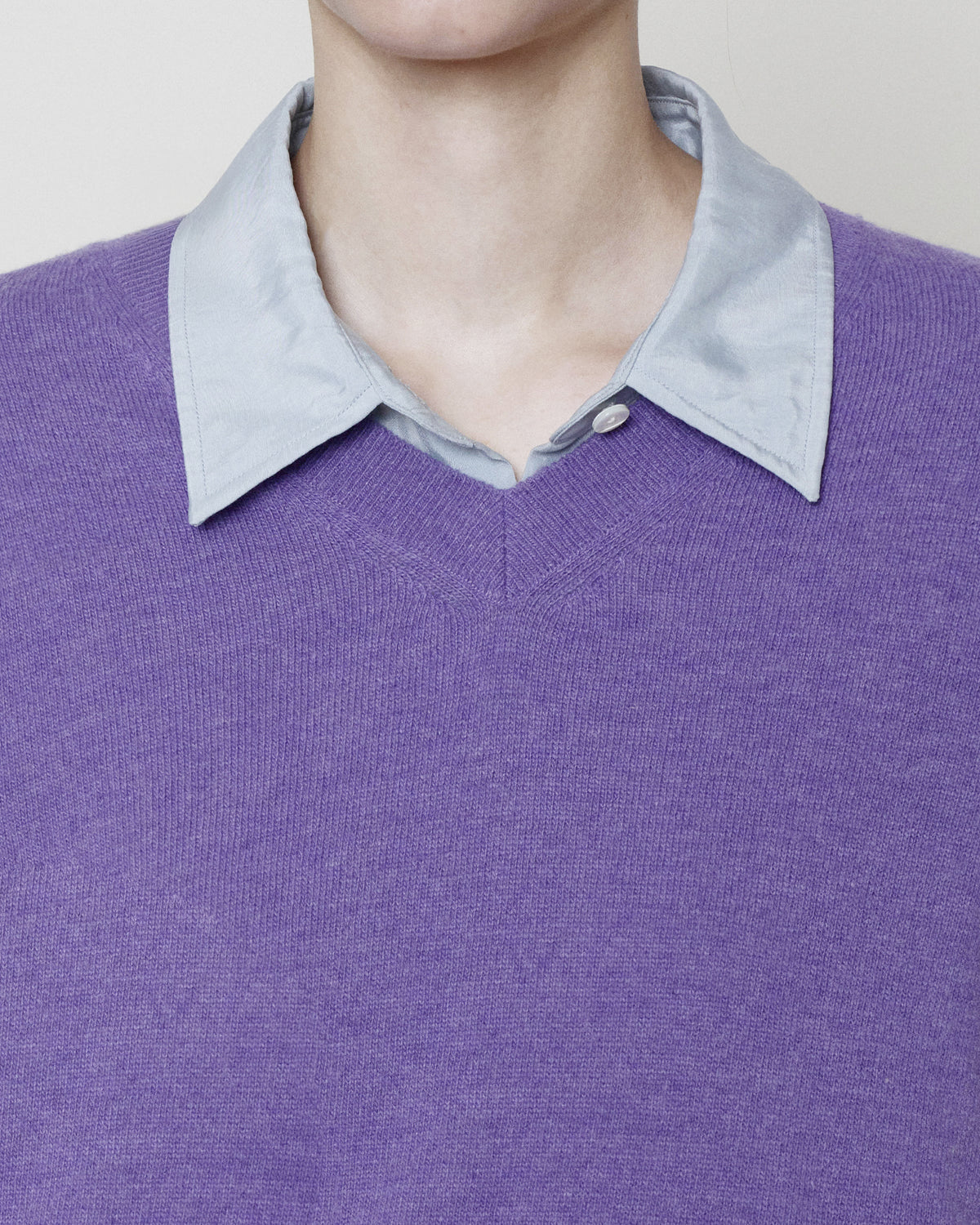 Brownyard - Extra Super Fine V Neck Knit (Purple) product image 4 | TRAB K-Fashion Australia