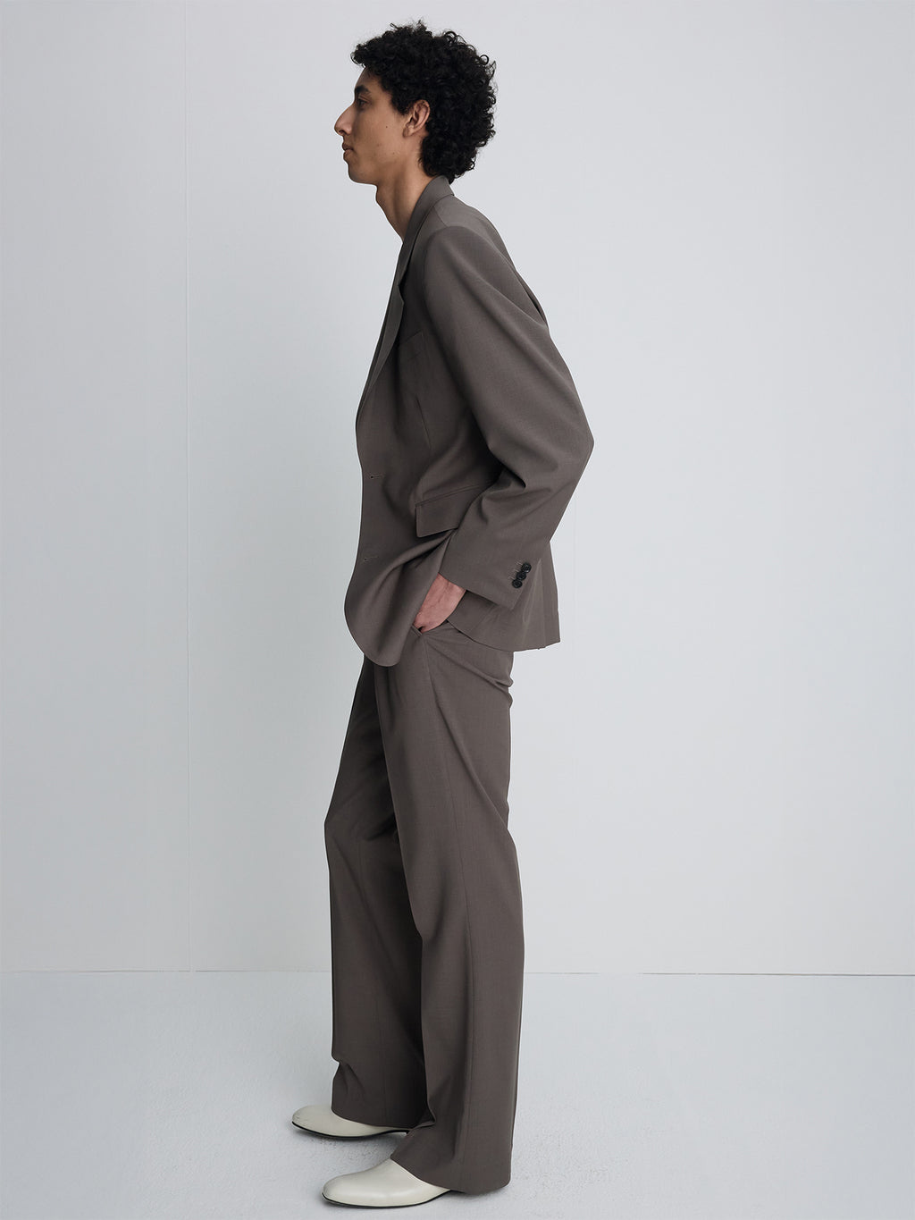 Tonywack - Tropical Wool Relaxed Blazer (Taupe) product image 4 | TRAB K-Fashion Australia