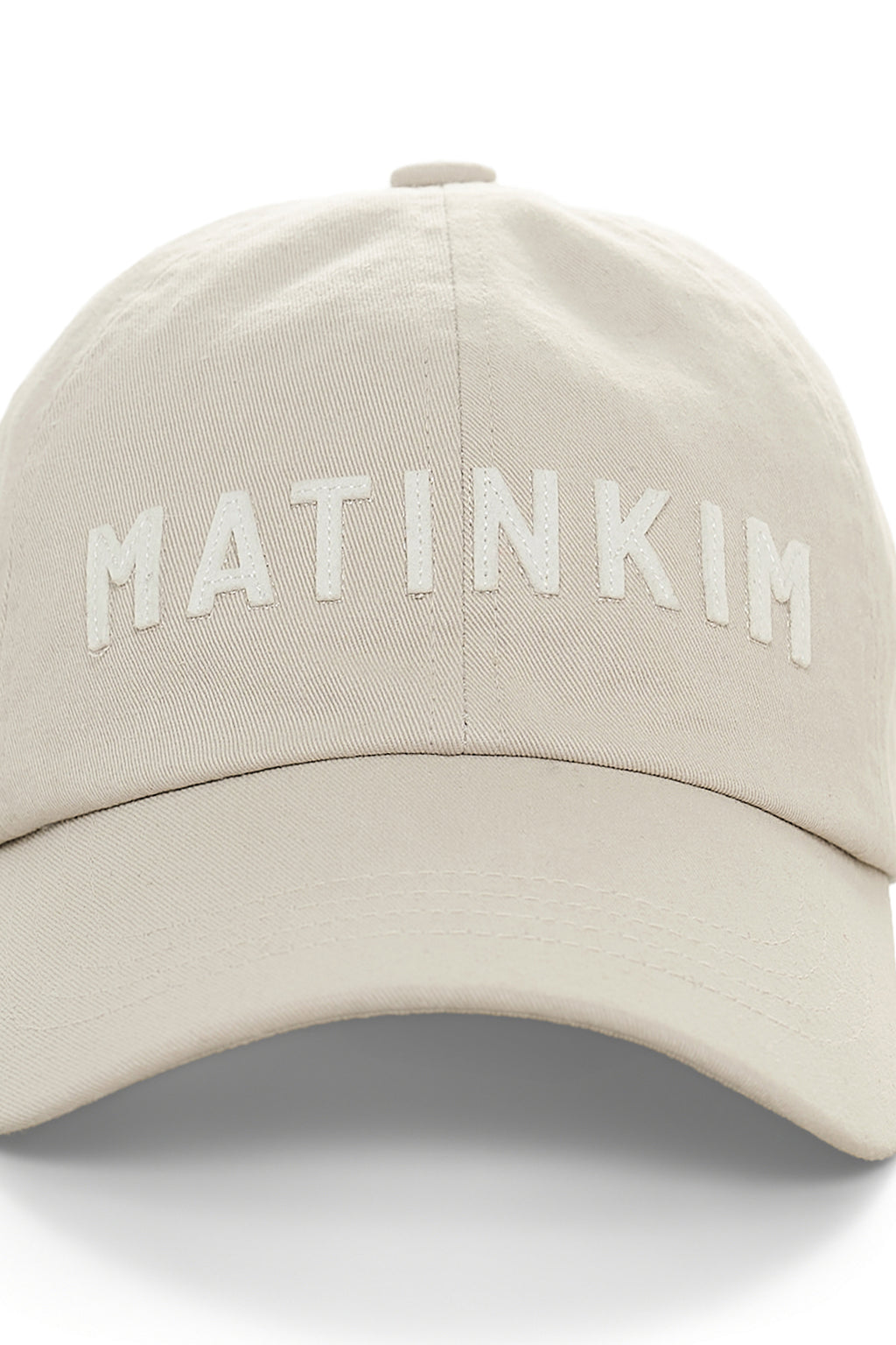 Matin Kim - Applique Felt Logo Ball Cap (Light Grey) product image 4 | TRAB K-Fashion Australia
