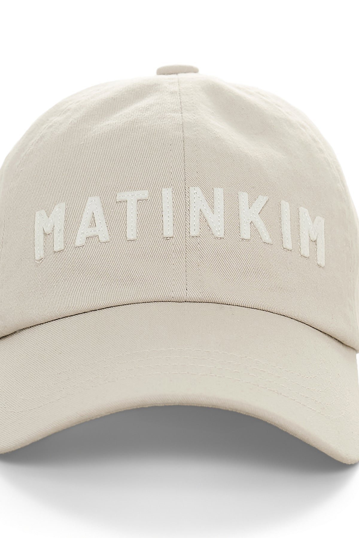 Matin Kim - Applique Felt Logo Ball Cap (Light Grey) product image 4 | TRAB K-Fashion Australia